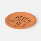 Whimsical Hand Drawn Skeletons Halloween Party Pappteller (Schrägansicht)