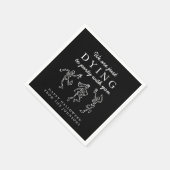 Whimsical Hand Drawn Skeletons Halloween Party Serviette (Ecke)