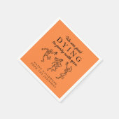 Whimsical Hand Drawn Skeletons Halloween Party Serviette (Ecke)