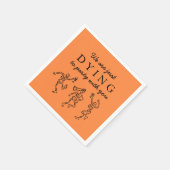 Whimsical Hand Drawn Skeletons Halloween Party Serviette (Ecke)