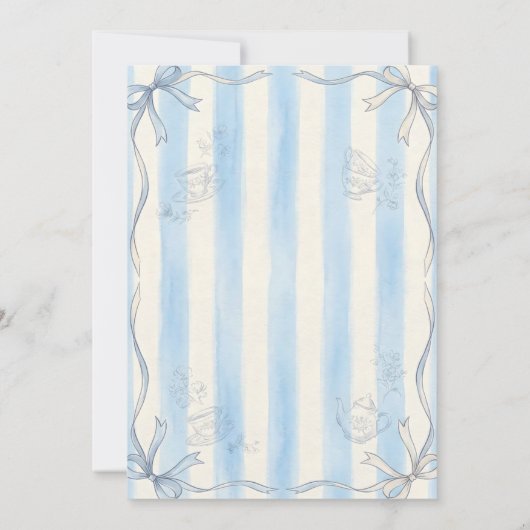 Whimsical Hand Drawn Tea Baby Shower Einladung (Rückseite)