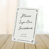 Whimsical Hand Drawn Wedbook Sign Sockelschild