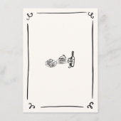 Whimsical Hand Drawn Wedding Dessert Menü Menükarte (Rückseite)