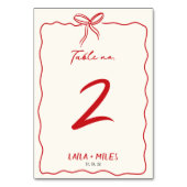 Whimsical Hand drawn wedding Event Tischnummer (Vorderseite)