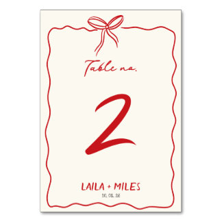 Whimsical Hand drawn wedding Event Tischnummer