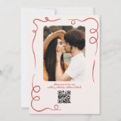 Whimsical Hand Drawn Wedding Foto Funky Save The Date (Rückseite)