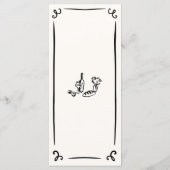 Whimsical Hand Drawn Wedding Menu Menükarte (Rückseite)