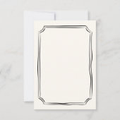 Whimsical Hand Drawn Wedding Quirky QR RSVP Cards Karte (Rückseite)