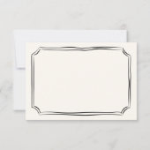 Whimsical Hand Drawn Wedding Quirky RSVP Cards Karte (Rückseite)