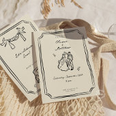 Whimsical Hand Drawn Wedding Romantic Einladung