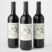 Whimsical Hand Drawn Wedding Wine Label Weinetikett (Flaschen)
