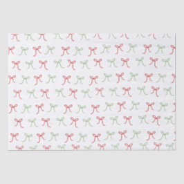 Whimsical Hand Draws Red & Green Weihnachten Seidenpapier