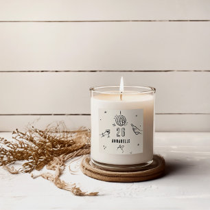 whimsical Hand gezeichnet 30. Geburtstag Drinks Pa Quadratischer Aufkleber