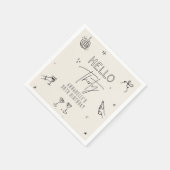 whimsical Hand gezeichnet 30. Geburtstag Drinks Pa Serviette (Ecke)