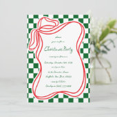 Whimsical Hand gezeichnet Bow Frame Weihnachten Einladung (Stehend Vorderseite)
