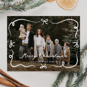 Whimsical Hand Gezeichnet Bows Foto Weihnachten