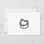 Whimsical Hand Gezeichnet Cake Wedding RSVP Card Karte (Rückseite)