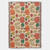 Whimsical Hand Gezeichnet Fall Halloween Kürbisbei Decke (Vorderseite Vertikal)