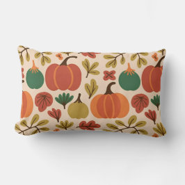 Whimsical Hand Gezeichnet Fall Halloween Kürbisbei Lendenkissen