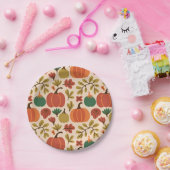 Whimsical Hand Gezeichnet Fall Halloween Kürbisbei Pappteller (Party)