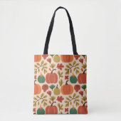 Whimsical Hand Gezeichnet Fall Halloween Pumpkin Tasche (Vorderseite)