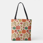 Whimsical Hand Gezeichnet Fall Halloween Pumpkin Tasche (Rückseite)
