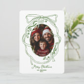 Whimsical Hand gezeichnet Frohe Weihnachtsfamilie  Einladung (Stehend Vorderseite)