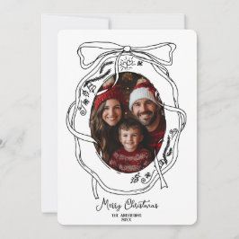 Whimsical Hand gezeichnet Frohe Weihnachtsfamilie Einladung