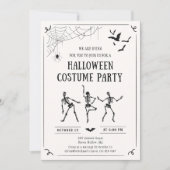 Whimsical Hand Gezeichnet Halloween Kostümeinladun Einladung (Vorderseite)