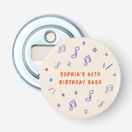 Whimsical Hand Gezeichnet Illustrationen 40. Gebur Flaschenöffner