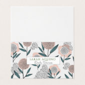 Whimsical Hand gezeichnet Mute Blume Doula Midfrau Visitenkarten (Außenseite Aufgefaltet)