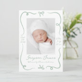 Whimsical Hand Gezeichnet Sage Green Bows 2 Foto B Ankündigung (Stehend Vorderseite)