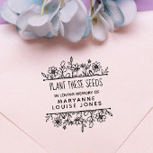 Whimsical Hand Gezeichnet Wildblumen Pflanze Saatg Gummistempel