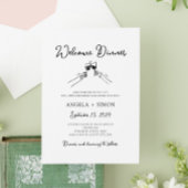 Whimsical Hand gezeichnete Bow Cherub Hochzeit Ein Einladung