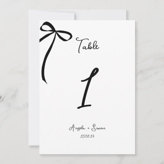 Whimsical Hand gezeichnete Bow-Hochzeitsstiftung T (Vorderseite)