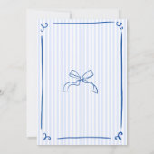 Whimsical Hand gezogen Blue Letzten Toast an der K Einladung (Rückseite)