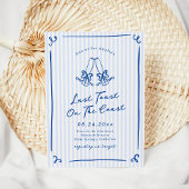 Whimsical Hand gezogen Blue Letzten Toast an der K Einladung