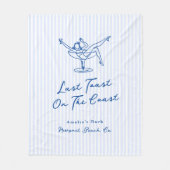 Whimsical Hand gezogen Blue Letzten Toast an der K Fleecedecke (Vorderseite)