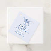 Whimsical Hand gezogen Blue Letzten Toast an der K Geschenkanhänger (Beispiel)