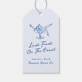 Whimsical Hand gezogen Blue Letzten Toast an der K Geschenkanhänger (Vorderseite)