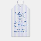 Whimsical Hand gezogen Blue Letzten Toast an der K Geschenkanhänger (Rückseite)