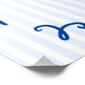 Whimsical Hand gezogen Blue Letzten Toast an der K Poster (Ecke)