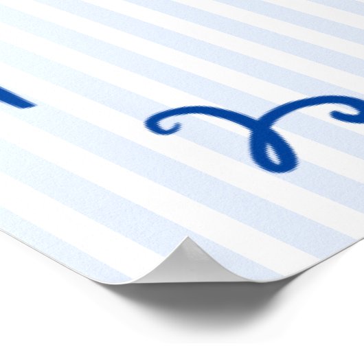 Whimsical Hand gezogen Blue Letzten Toast an der K Poster (Ecke)