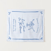 Whimsical Hand gezogen Blue Letzten Toast an der K Wandteppich (Vorderseite (Horizontal))