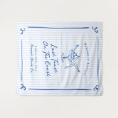 Whimsical Hand gezogen Blue Letzten Toast an der K Wandteppich (Vorderseite (Horizontal))