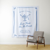 Whimsical Hand gezogen Blue Letzten Toast an der K Wandteppich (Beispiel)