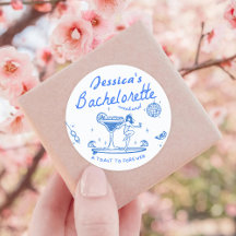 Whimsical Hand gezogen Funky Beach Bachelorette