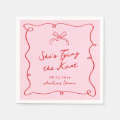 Whimsical Hand gezogen Rosa & Rote Dusche Serviette (Vorderseite)