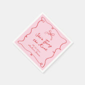 Whimsical Hand gezogen Rosa & Rote Dusche Serviette (Ecke)