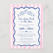 Whimsical Hand gezogen zwei weniger Fische im Meer Ankündigungspostkarte (Vorderseite)